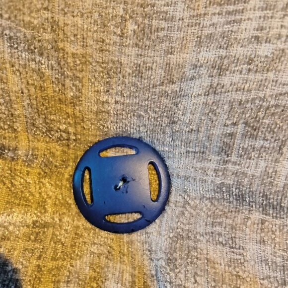 Beige Tufted Accent Throw Pillows Navy Blue Button Detail 17x17 Lot 2 - Picture 8 of 8